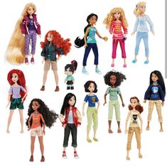 Individual Princesses From The New Disney Store Doll Set Featuring Vanellope And The Princesses. Ralph Breaks The Internet. Brand New, But Unboxed. I Am Selling Each Doll Individually, $20 Per Doll. They Are Collectable Now. Ariel Merida Pocahontas Aurora Sleeping Beauty Jasmine Aladdin Snow White Mulan Moana Tiana Princess And The Frog Cinderella Pixar Disney Princess Doll Set, Disney Princess Pajamas, Ralph Breaks The Internet, Куклы American Girl, Vanellope Von Schweetz, Disney Princess Dolls, Princess Toys, Princess Tiana, Disney Sketches