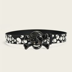 Halloween Themed Skull Design Belt, Fashionable Punk Style Belt For Women & Men, Casual Trendy Accessories For Party & Daily Clothing Decor Reminds Me Of Hot Topic Skull Belt, Gothic Emo, Punk Grunge, Grunge Goth, Belt For Women, Emo Scene, Punk Style, Skull Design, Trendy Accessories