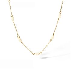 Add a touch of sophistication to your everyday ensemble with our brilliantly designed Gold Plated Beaded Necklace, showcasing a stunning beaded detail. The necklace is lavishly plated with 18K Gold, giving it a luxurious feel combined with enduring durability. Elegant Beaded Chain Necklaces For Jewelry Making, Elegant Gold Plated Round Bead Necklaces, Delicate Pearl Necklaces With Round Beads, Elegant Gold Plated Beaded Necklaces With Round Beads, Elegant Gold Plated Round Beaded Necklaces, Elegant Gold-plated Round Beaded Necklaces, Elegant Gold Chain Necklace With Polished Beads, Delicate Pearl Necklace With Round Beads, Pearl White Necklaces With Beaded Chain And Round Beads