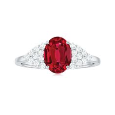 Product Details This stunning engagement ring features a gorgeous oval cut created ruby as the centerpiece, with a cluster of round Diamond stones as side stones. A perfect blend of classic elegance and modern glamour. Product Information SKU SHP-RINGS032223801 Weight 1.92 gm (Approximate) LAB CREATED RUBY INFORMATION No.of Stones 1 Pieces Total Weight 1.55 Carat (Approximate) Dimension(approx) Oval-6X8 mm-1 Pcs Color Red Cut Brilliant Shape Oval Setting Type Prong-Setting Quality Grade AAAA DIAMOND INFORMATION No.of Stones 20 Pieces Total Weight 0.49 Carat (Approximate) Dimension(approx) Round-1.40X1.40 mm-4 PcsRound-1.50X1.50 mm-8 PcsRound-1.60X1.60 mm-8 Pcs Color HI Cut Brilliant Shape Round Setting Type Prong-Setting Quality Grade SI View More Product Parent Collection Handle stone-sha Ruby Solitaire Ring, Ruby Set, Split Shank Ring, Stunning Engagement Ring, Ring With Diamond, Signature Jewelry, 18k Yellow Gold Ring, Split Shank, Sparkle Diamonds