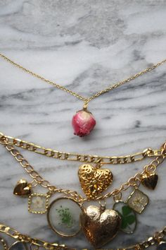 The Meadow Charm Necklace – Wild Rose & Sparrow Pressed Roses, Secret Notes, Queen Anne's Lace Flowers, Dark Fairytale, Flower Charm Necklace, Glass Charms, Charm Necklaces, Hibiscus Flower, Necklace Necklace