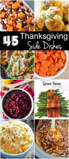 thanksgiving side dishes with text overlay