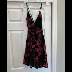 Homecoming Dress; Never Worn Dresses Red And Black, Black Halter Mini Dress, Ruffle Bodycon Dress, White Lace Shorts, Red Homecoming Dresses, Lulus Dresses, White Bodycon Dress, Spaghetti Strap Mini Dress, Lace Skater Dress