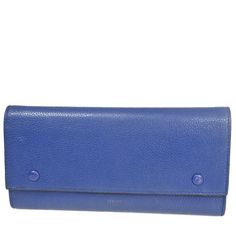 Brand Celine Style Wallet Color / Material Blue/Leather Country Of Manufacture Italy Serial Number F-Fg-2115 Dimension Size ( Inch ) W 7.9 X H 3.9 X D 0 " (Approx.) Size ( Cm ) W 20 X H 10 X D 0 Cm (Approx.) Handle Drop ( Inch /Cm ) 0 "/ 0 Cm (Approx.) Shoulder Drop ( Inch /Cm ) 0 - 0 "/ 0 - 0 Cm(Approx.) Come With ( Accessories) - Pockets Outside Open*1 Inside Card*15,Open*4,Coin*1 Example Of Ranks S New,Unused Sa Less Frequently Used Items A There Is A Little Feeling Of Used, Good Condition Ab Formal Blue Bags With Card Slots, Everyday Luxury Blue Clutch, Designer Blue Leather Clutch, Designer Blue Bifold Wallets, Designer Blue Bags With Card Slots, Blue Designer Bags With Card Slots, Designer Blue Wallet For Everyday Use, Designer Blue Wallets For Business, Modern Blue Leather Clutch