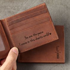 someone is holding their wallet with the words you are the peace and i have in this chaotic world