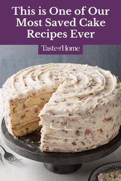 This Is One Of Our Most Saved Cake Recipes Ever Italian Cream Cheese Cake, Cream Cheese Cake Recipes, Butter Pecan Cake, Italian Cream Cakes, Italian Recipes Dessert, Italian Cream, Sweet Butter, Pecan Cake, Gateaux Cake