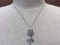 "This is such a fun and whimsical koi fish pendant necklace! It has incredible detail and makes a unique statement piece of jewelry. Simply stunning! The koi fish pendant measures 1 1/2\" long by 3/4\" wide and hangs from a stainless steel 18\" chain necklace with a lobster clasp. Thanks for stopping by! Please take a moment and visit the rest of my Etsy shop. I have many more unique jewelry designs to choose from! 🌸 Tiger Flower Jewelry 🌸 🌸Inspired by Nature 🌸" Fish-shaped Charms Necklace Gift, Fish-shaped Metal Jewelry For Gifts, Fish-shaped Metal Jewelry As A Gift, Tiger Flower, Fish Gifts, Unique Fish, Fish Pendant Necklace, Fish Jewelry, Fish Necklace