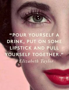 an image of elizabeth taylor with quote on her face and red lipstick in the foreground