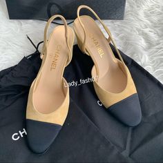 Hard To Find Nib Chanel Suede Slingback Shoes. Brand New Chanel Slingback Shoes Are Very Popular Shoes. The Suede Material Is Very Difficult To Find. They Only Make A Limited Amount Come With Original Box And Dust Bag Size 38 *****Fast Shipping ***** *****100% Authentic ****** *****No Trade Please***** *****Price Firm***** Chanel Slingback Shoes, Chanel 2021, Chanel Heels, Sling Back Pumps, Chanel Slingback, Popular Shoes, Slingback Shoes, Leather Block Heels, Slingback Heel