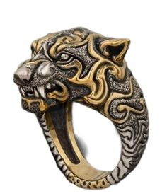 PRICES MAY VARY. STRONG MAKINGS -Tiger Head Ring is made of High Quality Material, High Polished Finish Comfort Fit! NO Deformation, Fading, 100% won't turn your skin green. VINTAGE GOTHIC DESIGN - Our retro Tiger Head Ring is made by skillful craftsmen, exquisite, awesome, cool and trendy. Choose the most meaningful rock punk ring for you. Wear your favorite hip-hop ring as a reminder that you are one and only. For daily wear and any occasion you can be a powerful man. BEST GIFT IDEA - This Lio Tiger Ring, Tigers Eye Gem, Wolf Ring, Hip Hop Rings, Leopard Head, Viking Ring, Gothic Design, Viking Symbols, Head Ring