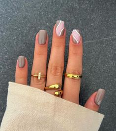 Lines On Nails, Casual Nails, Fall Nail, Cozy Vibes, Nail Inspiration