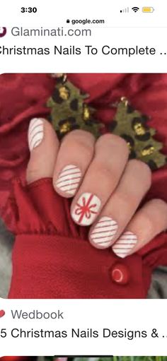 Diy Christmas Nails Easy, White Christmas Nail Designs, Diy Christmas Nail Designs, Red Christmas Nail Designs, Red Christmas Nail, Simple Christmas Nail, Easy Kids Christmas, Nail Designs Christmas, Christmas Nail Designs Easy