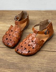 Square Toe Soft Leather Woven Fishermen Sandals — Obiono Comfortable Walking Shoes Women, Fisherman Sandals Women, Elegant Chunky Heels, Summer Sandals Wedge, Mary Jane Shoes Womens, Chunky Heels Boots, Women Shoes Online, Walking Shoes Women, Brown Coffee