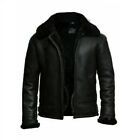 MEN'S AVIATOR RAF B3 REDDISH SHADED SHEEPSKIN FUR LEATHER BOMBER FLYING JACKET | eBay Brown Leather Motorcycle Jacket, Leather Hoodie, Stylish Leather Jacket, Lambskin Jacket, Leather Coat Jacket, Real Leather Jacket