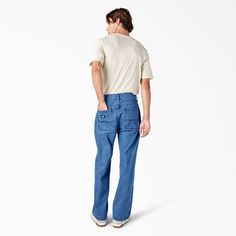 Loose Fit Double Knee Jeans - Dickies US, Stonewashed Vintage Blue Medium Wash Relaxed Fit Utility Flare Jeans, Dark Wash Cotton Utility Flare Jeans, Utility Style Medium Wash Relaxed Fit Flare Jeans, Utility Relaxed Fit Medium Wash Flare Jeans, Utility Straight-leg Rigid Denim Flare Jeans, Medium Wash Jeans With Hip Pockets For Everyday, Everyday Medium Wash Jeans With Hip Pockets, Cotton Denim Blue Flare Jeans With Belt Loops, Denim Blue Cotton Flare Jeans With Belt Loops