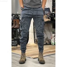 Gender: MenMaterial: polyesterFit Type: skinnyClosure Type: zipper flyLength: full lengthPants Style: cargo pantsDecoration: pocketWaist Type: midThickness: midweightOrigin: mainland chinaFabric Type: broadcloth8Item Type: full length10Pant Style: cargo pants11Place Of Origin: china (mainland)Applicable Scene: casual7Applicable Season: four seasonsFront Style : flatStyle: safari styleFront Style: flat3 flat9Style : casualFabric Type : casual7 broadclothItem Code: 894182930Category: Men's Pants t Gray Cargo Pants With Pockets For Outdoor Activities, Gray Cargo Pants With Pockets For Outdoor, Black Cargo Jeans With Patch Pockets For Outdoor, Gray Cargo Pants For Outdoor Activities, Gray Bottoms With Pockets For Outdoor Activities, Gray Parachute Pants With Pockets For Outdoor Activities, Gray Pants With Side Pockets For Outdoor Activities, Gray Outdoor Cargo Pants, Gray Cargo Pants With Multiple Pockets For Outdoor