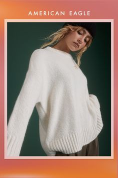 This cozy crewneck is made from mohair yarn mixed with top-quality merino wool for a lightweight, luxurious feel/Yarn is top-dyed to give a rich, tonal depth of color/Jersey stitch/Ribbed neckline, cuffs, and hem Fall Mohair Sweater With Ribbed Cuffs, Casual Mohair Sweater With Ribbed Cuffs, Soft Mohair Crew Neck Sweater, Soft Texture Mohair Crew Neck Sweater, Mohair Crew Neck Soft Knit Sweater, Mohair Soft Knit Crew Neck Sweater, Mohair Sweater With Soft Knit And Crew Neck, Soft Knit Mohair Crew Neck Sweater, Casual Mohair Textured Knit Sweater