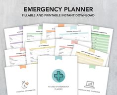 This Family In Case of Emergency Binder printable + fillable PDF can help ensure that you and your family are fully equipped with all the necessary information, regardless of what may happen. The binder contains a variety of customisable and editable pages, including information on insurance policies, medical details, funeral arrangements, financial and personal accounts, personal information, important documents, bills, and more. With so many printable and fillable PDF pages to choose from, you In Case Of Emergency Binder, Family Emergency Binder, Emergency Binder, Family Binder, Household Binder, Binder Printables, Life Binder, Planner Business, Family Emergency