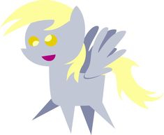 an image of a cartoon pony with yellow eyes