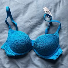 Victoria’s Secret The Lacie Blue Leopard Print Push-Up Bra New Blue Fitted Push-up Bra, Fitted Blue Push-up Bra, Victoria's Secret Stretch Blue Bra, Victoria's Secret Blue Underwire Bra, Victoria's Secret Blue Push-up Bra, Victoria's Secret Blue Summer Bra, Spring Blue Push-up Bra, 32a Bra, Blue Leopard Print