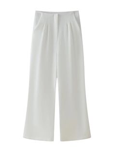 This set includes a single-breasted solid color suit vest top with a handy pocket and matching loose zipper high-waisted wide-leg pants. Crafted with a blend of polyester and non-stretch fabric, this outfit is suitable for spring and summer. It comes in a regular fit and is designed for middle-aged women, with a regular clothing length and full pant length. This product was made in mainland China, specifically in the province of Jiangsu. The top features a V-neck and the pants have a comfortable White Casual Pantsuit With Pockets, Casual White Pantsuit With Pockets, Pantsuit With Pockets And Straight Pants, Solid Color Pantsuit With Pockets And Ankle-length Pants, Solid Color Wide Leg Pantsuit With Pockets, Solid Wide Leg Pantsuit With Pockets, Ankle-length Pantsuit With Pockets, Elegant Plain Pants, Elegant Plain Solid Pants