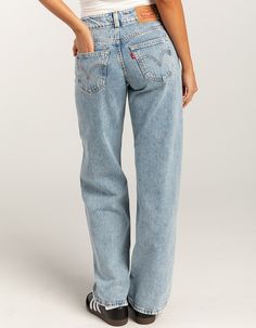 LEVI'S Superlow Loose Womens Jeans - Not In The Mood - VINTAGE | Tillys Levi Light Wash Jeans, Levis Pants Women, No Hole Jeans, Levis Low Rise Jeans, Cute Jeans For School, Cute Clothes Women, Levi’s Jeans Women, Clothes To Get For Christmas, Where To Get Cute Jeans