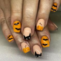 PRICES MAY VARY. Get ready for Halloween with our spooky Halloween fake nails. Halloween press on false nails,perfect for costume party. Use Halloween fake nail,elevate your trick-or-treating game. Halloween style false nail,Stylish and fun. Add a touch of magic to your fingers with our enchanting press on Halloween nails. False nails contains 24 pcs acrylic nails, allowing you to choose the fake nail pieces that fit your nail size. Application: 1.Wash hand and push back cuticles. 2.File and sha Fox Nail Gel, Short Christmas Press On Nails, Halloween Manicure, Halloween Press On Nails, Short Fake Nails, Short Press On Nails, Press On Nails Short, Cat Nails, Nails For Women