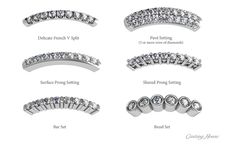 an image of different types of diamond rings