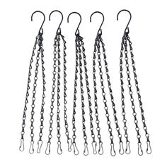 PRICES MAY VARY. Made of heavty duty iron, great for indoor and outdoor use. Applied for hanging bird feeders, plant baskets, bird houses, flower pots, suet baskets, lanterns, wind chimes, ornaments, and more Adjustable hanging basket chains can be shorten or lengthen the length to match your needs in different heights . 16inch, 18inch, 20inch,22inch, 24inch. Choose what you want and suitable. 5 pack have great value. And each one have 3 clips for easy handle . Package include:
 5pcs Black Hangi Flower Pot Hanger, Metal Hanging Planters, Led Flower, Hanging Planters Indoor, Indoor Flower Pots, Hanging Flower Pots, Hanging Bird Feeders, Flower Pot Holder, Flower Pots Outdoor