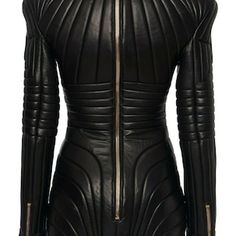 Fitted Long Sleeve Leather Mini Dress, Reference Ideas, Techwear Outfits, Fashion Reference, Calf Length Dress, Leather Dresses, Celebrity Dresses, Leather Dress, Quilted Leather