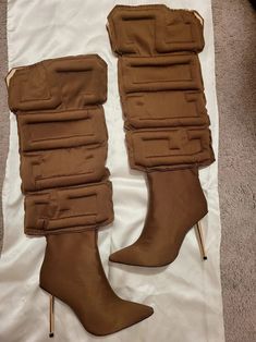 Clearance - GCDS Inspired Vinyl Material Knee High Boots – Sansa Costa Shoe Insoles, Curator Style, Brown Boots, High Boots, Knee High Boots, Knee High, Heel Height, Vinyl, Boots