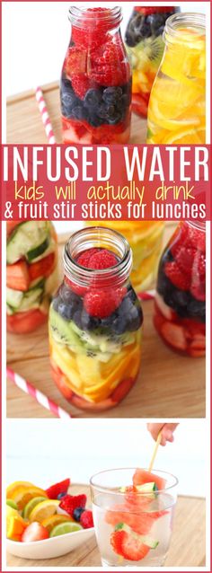 fruit salad in a mason jar with strawberries and blueberries