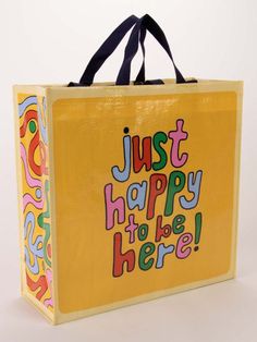 Say it loud! Say it proud! Say it on a recycled post-consumer plastic shopping bag! 95% post consumer recycled material. 15"h x 16"w x 6"d Happy To Be Here, Plastic Shopping Bags, Drawing Accessories, Blue Q, Spice Tea, Painting Accessories, Number Stickers, Reusable Grocery Bags, Shopper Tote