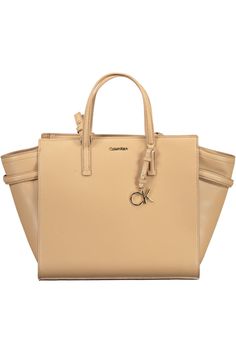 Make every outing an event with the Calvin Klein statement handbag. Its beige hue seamlessly melds with contrasting details for a bold, yet sophisticated look. The adjustable and removable shoulder strap offers versatile carrying options, while the secure zip closure keeps your essentials safe. Inside, a pocket neatly stores your smaller valuables. Crafted from a durable blend of polyester and polyethylene, this bag isn’t just chic—it’s eco-conscious, utilizing recycled materials for the fashion Beige Double Handle Satchel For On-the-go, Modern Beige Shoulder Bag With Removable Pouch, Beige Satchel With Double Handle For On-the-go, Beige Double Handle Satchel, Modern Beige Bag With Detachable Strap, Beige Tote Satchel With Top Carry Handle, Modern Beige Satchel Bag, Modern Beige Bag With Removable Pouch, Neutral Top Handle Bag With Detachable Handle