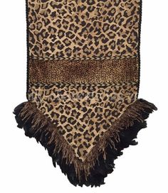 Table_runner-leopard_chenille-feathers-reilly_chance_collection Leopard Table, Leopard Decor, Animal Print Decor, Tuscan Design, Luxury Curtains, Red Panels, Classic Table, Luxury Table, Leopard Fashion