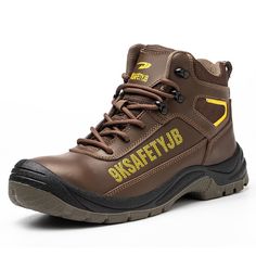 Waterproof Indestructible Steel Toe Work boots  | JBZS013 - teenro Leather Work Boots, Steel Toe Shoes, Steel Toe Boots, Boots Waterproof, Safety Boots, Toe Boots, Leather Work, Mens Leather, Safety Shoes