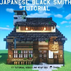 an image of a japanese black - smith house in minecraft