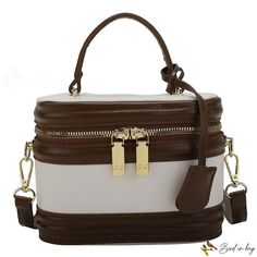 BirdinBag - Pequeños bolsos femenino nuevo popular crossbody bolsos retro moda simple hombro bolso Leather Bucket Bag, Mini Shoulder Bag, Coffee Colour, Shoulder Handbag, Sewing Thread, Bird In Bag, Vintage Handbags, Small Bags, Shoulder Handbags