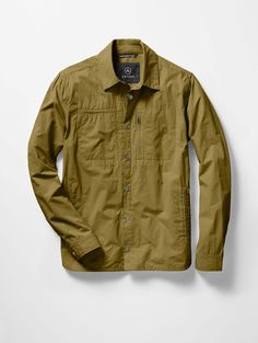 The Echo Jacket is a hybrid of a shirt and a jacket in that it’s the weight of a shirt with the wearability of a jacket. A Jacket, Military Jacket, Bomber Jacket, Green