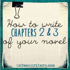 a piece of paper with the words how to write characters 2 & 3 of your novel