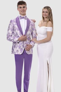 Lavender Suit, Lavender Prom, Lavender Pants, Suit Styles, Prom Tuxedo, Slim Fit Tuxedo, Lavender Floral, Tuxedo Shirts, Tuxedo For Men