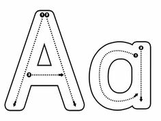 the letter d is made up of dotted lines and dots, with an arrow pointing to it