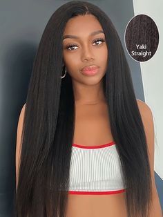 Hair Name: Wear Go Glueless Wigs Wig Advantage: Pre-bleached Knots Hair Style: Yaki Straight Hair Hair Length: 8-32 inches Wig Weight: 200-320g/Wig (Depending on Length and Density) Color: Natural Black Density: 180% Cap Size: Medium, 22.5inch (Customize Size Service >) Lace Size: 4x6.5 Pre-cut HD Lace Quality: 100% Virgin Human Hair Wigs Last for More Than One Year Lace Top Swiss HD Lace Shipment: DHL, FedEx, or UPS 3-10 Business Days Yaki Straight Hair, Yaki Hair, Human Hair Color, Hair Brands, Types Of Curls, Body Wave Hair, Short Bob Wigs, Lace Hair, Hair Wear