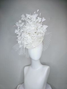 Local delivery and drop off available for $55 In LOUISVILLE thurs 5/2 and fri 5/3 only. Add shipping upgrade at checkout. Confirm availability before purchase!!  From the 2024 Featured Milliner of the Kentucky Derby Museum  Gorgeous Kentucky Derby hat fascinator  kentucky derby hat fascinator ivory white sinamay with bow and netting,ivory white silk flowers with pearls, and branching white feathers headband attachment.  each hat is totally one of a kind! no two are alike! Check out my The Hat Doctor amazing news story feature!! https://www.wdrb.com/derby_148/kentucky-derby-hat-showcase-features-real-life-radiologist-turned-hat-doctor/article_bbfd9b7c-a0b8-11ec-84d8-07b1a4dd52d7.html Check out my beautiful  in the Derby Hat Showcase feature in Southern Living magazine!! https://www.southern Tulle Hat For Weddings And Kentucky Derby, Fitted White Headpiece With Handmade Flowers, Fitted White Ceremony Headpiece, White Fitted Ceremony Headpieces, Fitted White Headpiece For Ceremony, White Tulle Fascinator For Party, Formal White Handmade Flower Headpiece, White Formal Headpiece With Handmade Flowers, White Bridal Accessories For Spring Formal