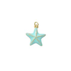 Enamel colorful charm. Great addition for your favorite fun charm Exclusively part of our charm bar collection. Gold plated Hypoallergenic Nickel free In our "charm bar era", curate your own vibe! Trendy Blue Star-shaped Jewelry, Trendy Star-shaped Blue Jewelry, Trendy Blue Star Shaped Jewelry, Blue Charm Necklaces With Dangling Charms For Gift, Blue Charm Necklaces With Dangling Charms As A Gift, Trendy Blue Jewelry With Charms, Starfish Charm Necklace As Gift, Starfish Charm Necklace Perfect For Gifts, Starfish Charm Necklaces For Gifts