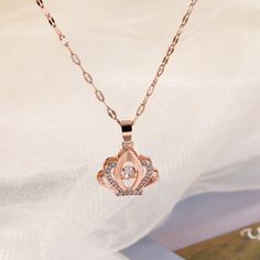 Item Information Material: Stainless SteelNecklace Length Is 40+5cmVacuum Electroplating Process, Color RetentionPacking: OPP bag Rose Gold Crown, Gold Locket Necklace, Women Korean Fashion, Crown Necklace, Beating Heart, Gold Locket, Gold Crown, Crystal Necklace Pendant, Rose Gold Necklace