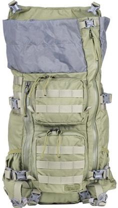 a large backpack with multiple compartments and straps