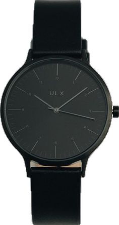 Black Leather Watch, Black On Black, Metal Finishes, Stainless Steel Case, All Black, Leather Watch, Black Leather, Collage, Leather