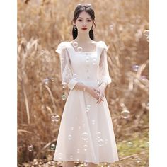 Little white hoco graduation party dress sheer sleeved adl082. Click to shop now. Free stable shipping world-wide! White A-line Chiffon Party Dress, White Chiffon Evening Dress For Summer, White Chiffon Dress For Summer Evening, White Chiffon Summer Evening Dress, Summer Banquet Long Sleeve Chiffon Dress, Summer Banquet Chiffon Dress With Long Sleeves, Summer Long Sleeve Chiffon Dress For Banquet, White A-line Chiffon Midi Dress, White Long Sleeve Dress For Prom Season