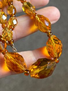 Lovely citrine orange faceted  crystal bead graduated necklace bolt ring fastener  20 inches long Orange Citrine, Bolt Ring, Graduation Necklace, Faceted Crystal, Color Crystal, Crystal Beads, Citrine, Beauty Book, Beaded Necklace